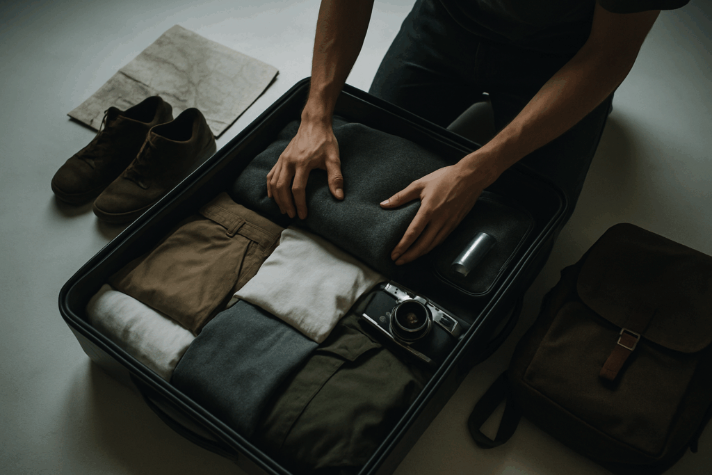 minimalist travel packing