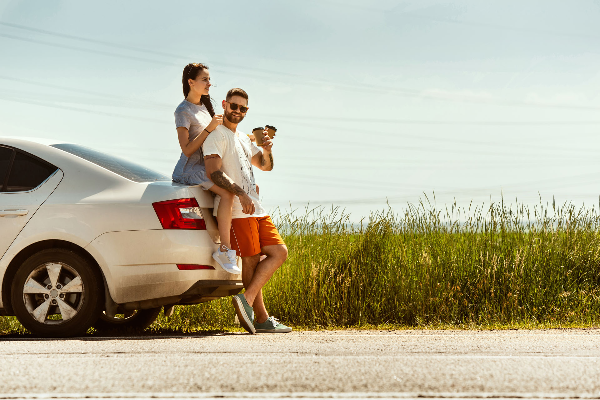 millennium-rentals-corfu-young-couple-travelling-with-car-summer
